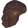 Minifigure, Hair Female Long Wavy with Parted Bangs Swept Back, Smooth Top with Pin Hole