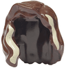Minifigure, Hair Female Mid-Length with Part over Right Shoulder with Tan Medium Length Highlights Pattern