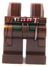 Hips and Legs with Reddish Brown Coattails and Red, White and Dark Green Pattern