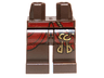 Hips and Legs with Dark Red Robe and Two Gold Keys Pattern