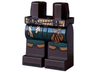 Hips and Legs with Dark Green Kilt, Gold Sash with Folds and Dark Orange Stripes, 2 Pouches and  Black Stripes on Toes Pattern