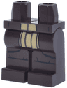 Hips and Legs with SW Dark Tan Jedi Robe Ends, Black Trim and Gathers at Knee Pattern