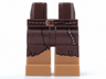 Hips and Medium Nougat Legs with Dark Brown Leggings Tattered and Belt with Copper Buckle Pattern