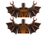 Torso Bare Chest with Black Muscles Outline and Medium Nougat Fur Pattern / Dark Brown Arms with Wings / Reddish Brown Hands