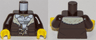 Torso Town Prisoner Shirt Under Fur-Lined Jacket with Pockets and '86' Pattern / Dark Brown Arms / Yellow Hands