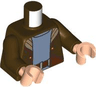 Torso SW Jacket with Dark Tan Lapels over Sand Blue Shirt, Reddish Brown Belt with Silver Bars Pattern / Dark Brown Arms / Light Nougat Hands