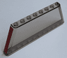 Windscreen 1 x 12 x 4 Tapered with Red Stripe on Both Ends Pattern
