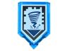 Tile, Modified 2 x 3 Pentagonal with Nexo Power Shield Pattern - Sword Tornado