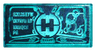 Tile 1 x 2 with Black Hero Factory Logo and Data Pattern