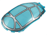 Windscreen 10 x 6 x 2 Bubble Canopy with Bar Handle with Silver Cockpit Window Frame Pattern