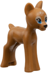 Deer, Friends Style, Baby Fawn with Medium Azure Eyes, Black Eyelashes and Nose, Tan Eye Patches and Spots Pattern
