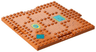 Brick, Modified 16 x 16 x 2/3 with 1 x 4 Indentations and 1 x 4 Plate with Wood Grain, Paw Prints, Rugs and Dog Bed Pattern