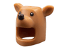 Minifigure, Headgear Head Cover, Costume Reindeer, Hole on Top with Black Eyes and Dark Brown Nose Pattern