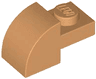 Slope, Curved 2 x 1 with Recessed Stud