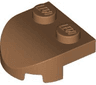 Brick, Round 2 x 2 x 2/3 Half Circle Extended with 2 Studs and Curved Top