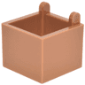 Container, Box 2 x 2 x 1 1/3 - Top Opening with Hinge and Hole in Bottom
