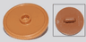 Minifigure, Shield Circular / Round Rimmed Face with Stud