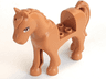 Horse, Mini Doll Style with 2 x 2 Cutout with Medium Nougat Eyes Pattern