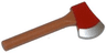 Minifigure, Utensil Axe, Large Head with Red Head and Silver Blade Pattern