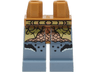 Hips and Sand Blue Legs with Gold and Copper Belt and Loincloth over Scales and Black and Light Aqua Markings Pattern