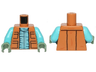 Torso SW Vest with Pockets and Medium Blue Shirt Pattern / Medium Azure Arms / Sand Green Hands