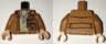 Torso SW Jacket with Pockets, Zipper and Gadgets, White Undershirt Pattern / Medium Nougat Arms / Light Nougat Hands