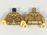 Torso Muscular Chest, Yellow Zigzag Collar and Belt with Large Sunshine Buckle Pattern / Medium Nougat Arms / Yellow Hands