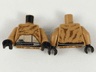 Torso Fur Coat over Tan Top, Black Belt with 4 Cartridges Pattern / Medium Nougat Arms / Black Hands