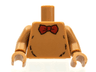 Torso Red Bow Tie and Black Fur Lines Pattern (BAM) / Medium Nougat Arms / Medium Nougat Hands