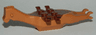 Dinosaur Body Pteranodon, 4 Studs, 6 Clips with Fixed Reddish Brown Top