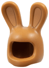 Minifigure, Headgear Head Cover, Costume Bunny Ears with Nougat Auricles Pattern