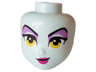 Mini Doll, Head Friends with Black Eyebrows, Yellow Eyes, Medium Lavender Eye Shadow, Magenta Lips Pattern