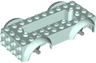 Vehicle, Base 5 x 10 x 2 1/2 with Mudguards and 2 x 6 Recessed Center with 3 Holes with Light Bluish Gray Wheels Holders Attached