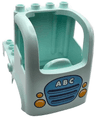 Duplo Car Body Truck 4 x 4 Flatbed with 4 Top Studs with Grille, Headlights, and 'ABC' Pattern