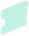 Duplo Door / Window Pane 1 x 4 x 3 with Semi Oval Cutout