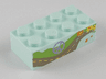 Brick 2 x 4 with Peace Symbol, Road, and Flowers Pattern