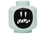 Minifigure, Head Alien with Black Face, White Long Eyes and Pointed Teeth Pattern