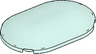 Brick, Round 4 x 6 x 2/3 Oval with Curved Top