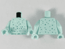 Torso with Metallic Light Blue Dots and White Sparkles Pattern / Light Aqua Arms / Light Aqua Hands