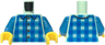 Torso Blue and Dark Azure Plaid Shirt with Collar and Medium Nougat Buttons Pattern / Dark Azure Arms / Yellow Hands