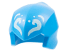 Minifigure, Headgear Ninjago Wrap / Hood Smooth with Light Aqua Dots and Swirls Pattern