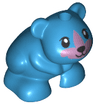 Hamster / Mouse, Mini Doll Style with Black Eyes, Nose and Mouth and Metallic Pink Muzzle Pattern