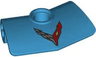 Technic, Panel Curved # 3 2 x 3 x 1 Angled with Corvette Racing Logo Pattern