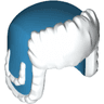 Minifigure, Headgear Ushanka Hat with Molded White Fur Lining Pattern