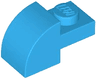 Slope, Curved 2 x 1 with Recessed Stud