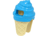 Minifigure, Headgear Head Cover, Costume Ice Cream with Molded Tan Cone Pattern