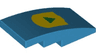 Slope, Curved 4 x 2 with Triangle on Yellow Background Pattern (BOOST Play Button)