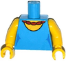 Torso Simpsons Dress with Round Neckline and Red Necklace Pattern / Yellow Arms / Yellow Hands