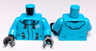 Torso Jacket with Hood, White Letter X, Orange Zippers and Drawstrings Pattern / Dark Azure Arms / Black Hands