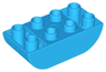 Duplo, Brick 2 x 4 Slope Curved Inverted Double